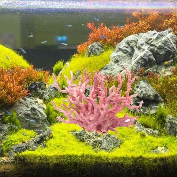 1 stk Kunstig Akvarium Korall Ornament Plast Fiskedam Planter Dekorasjon for Akvarium Landskap