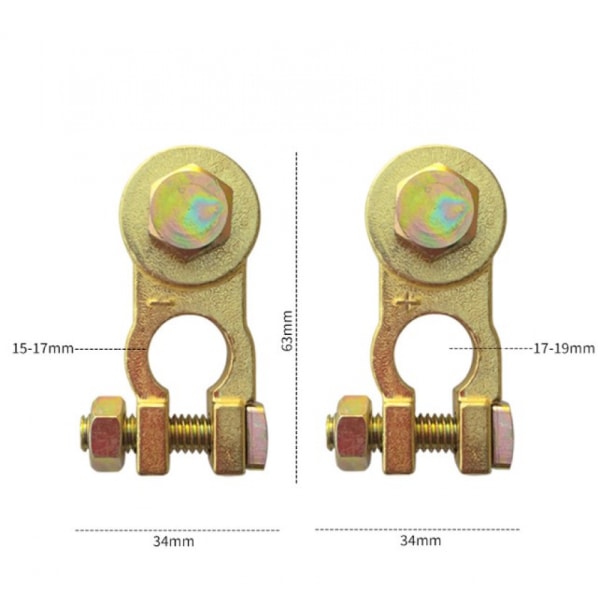 (1 Par) 12V/24V Högströms Batteripol Batteriterminaler Batterikontakter