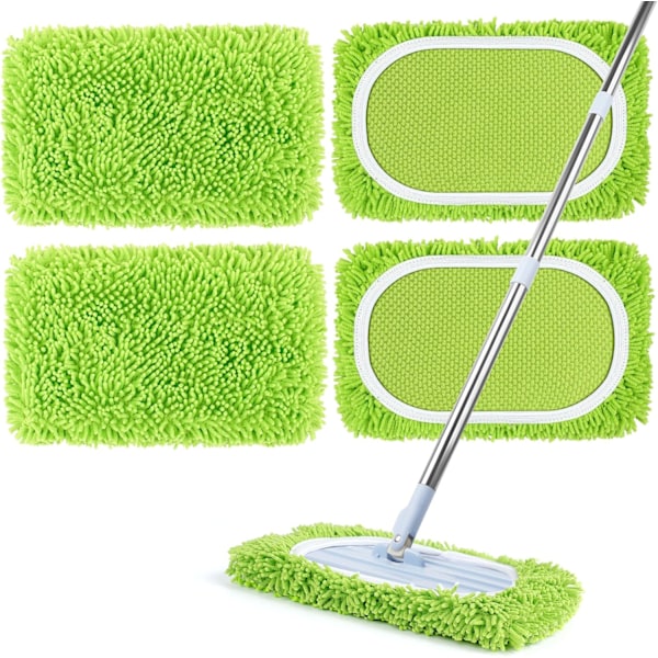 Pakkaus Toistuvasti Käytettäviä Moppeja Swiffer Sweeperille, Toistuvasti Käytettäviä Moppeja, Toistuvasti Käytettävä Moppi, Vaihtomoppi - Vihreä
