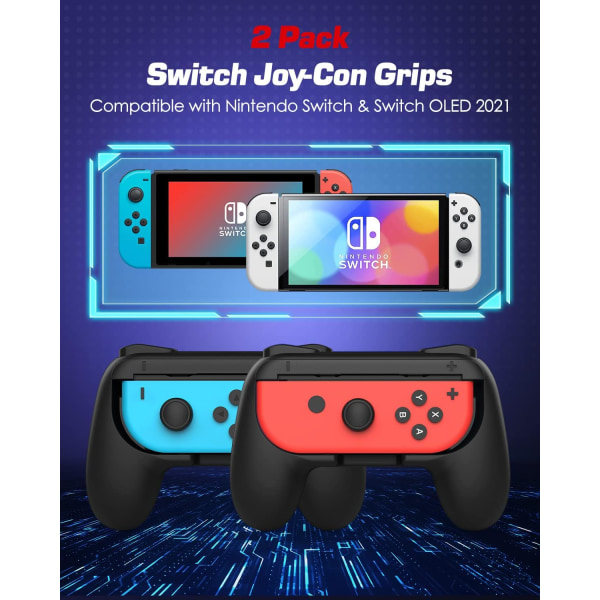 2 Pack Gamepad Grips Compatible with Nintendo Switch, ABS Control