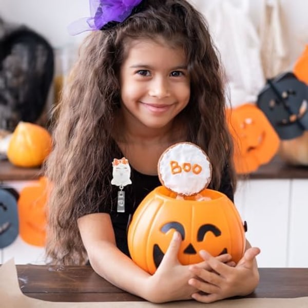 Halloween-märkesrulle Halloween Söt Märkeshållare Glitter Halloween Dekorativ Märkesrulle för Student Lärare Läkare Sjuksköterska