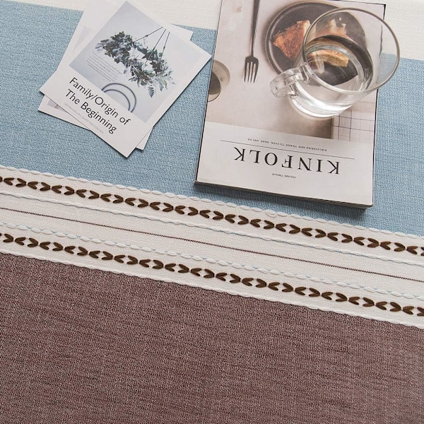 Rektangulär bordsduk Country Chic bordsduk Linne Bomull Tabl