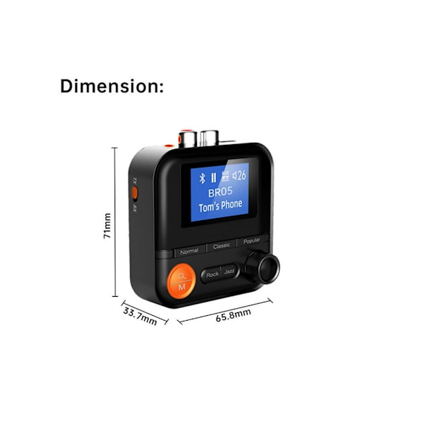 Bluetooth 5.2-adapter til bil, 2 i 1 Bluetooth-lydtransceiver