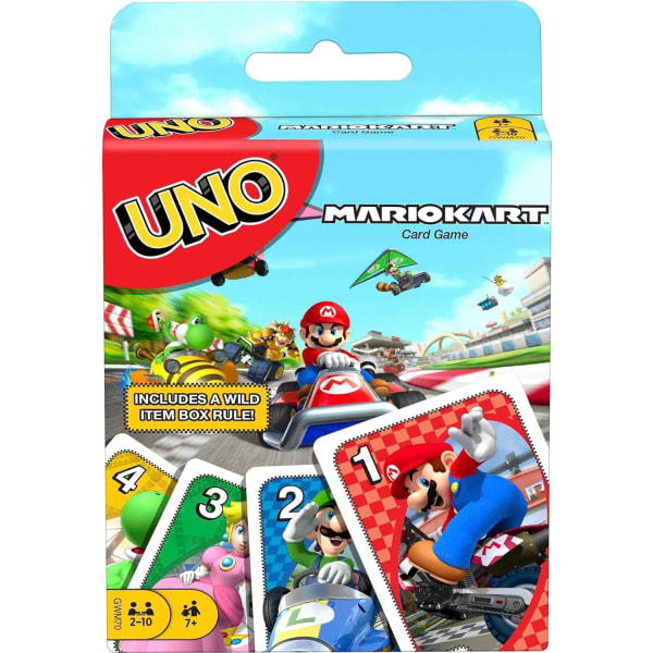 UNO Mario Kart, brett- og kortspill med karakterene fra videospillet, fra 7 år,