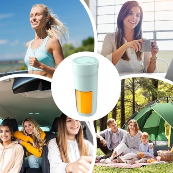 500ml Bärbar Juicekopp, Bärbar Juicekopp – Laddningsbar Elektrisk Smoothie | Multifunktionell Personlig Juice, Frukt