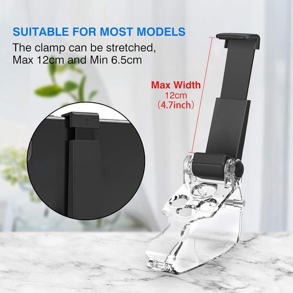 Telefonholder til Xbox Series S/X Controller, Foldbar Udtrækkelig Spilcontroller Holder Clip Smart Clip Holder til Xbox Series S/X Spilcontroller