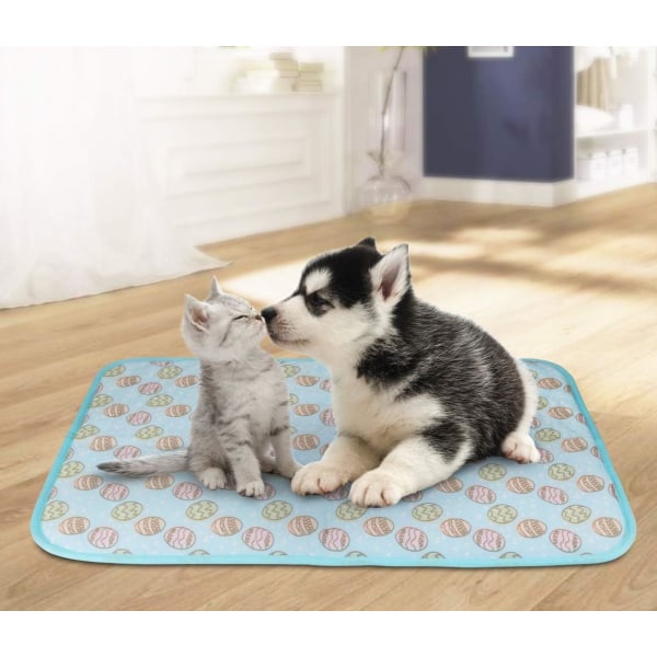 (M, 50*70cm) Kylmatta för husdjur, hundkudde kattkudde