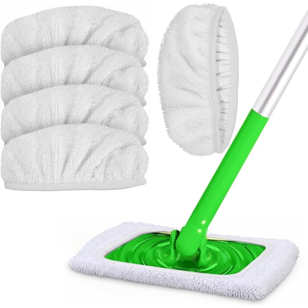 5-pack Återanvändbara Mikrofiber Mopp Rengöringsdynor för Swiffer Mopp, Tvättsbara Moppdynor, Mopp Ersättningsdynor för Golvrengöring