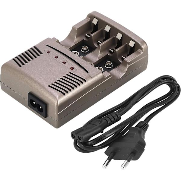 Smart Batteriladdare, 4 Fack Universal Batteriladdare, Universal Batteriladdare LED Smart Batteri