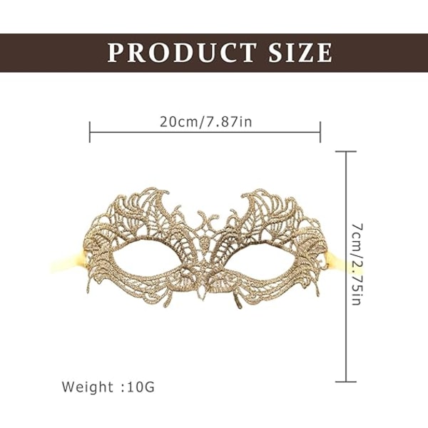 Lady of Luck Lace Mask, Venetian Masquerade Sexy Lace Gold Ball Mask Halloween Party, lahja minulle