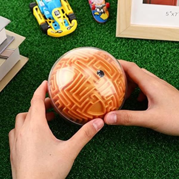 Labyrintkula 3D Labyrintpussel Hjärnteaser Spel Gravitations Plast Handhållen 3D Labyrintkula 4 Tum Pusselleksak Labyrintpussel Kub