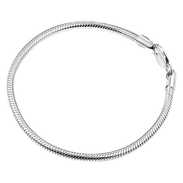 18cm x 3,3mm, 925 Sterling Hopea Naisten Rannekoru