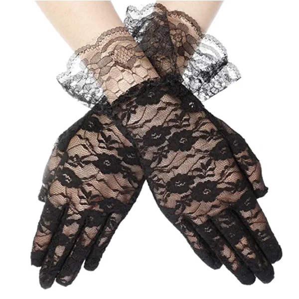 Floral Lace Gloves Morsiushanskat Elegant Courtesy Gloves, Sum