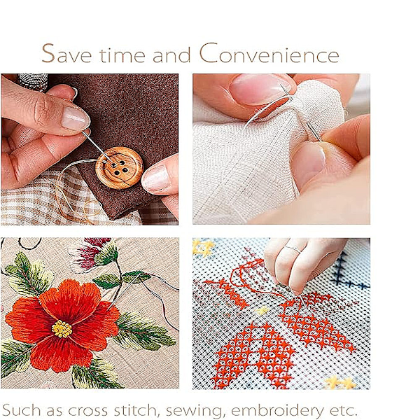 2.32x4.38cm 5 stk Broderi Nåltråder Verktøy 5 stk Plast Blomsterhode Symaskin Nåltråder for Håndsøm Korssting Håndverk Strikking Q