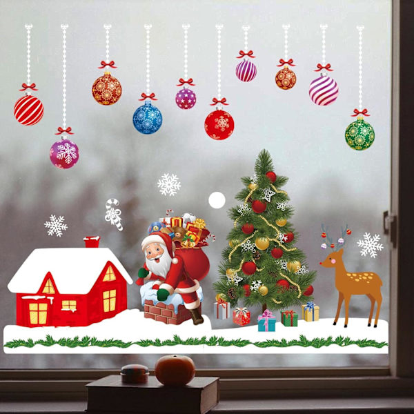 Jul Fönsterdekaler Statiska Jul Fönsterdekaler Dekorationer,