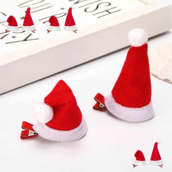8ST Santa Claus hårspänne, flickor jul hår hårspänne för