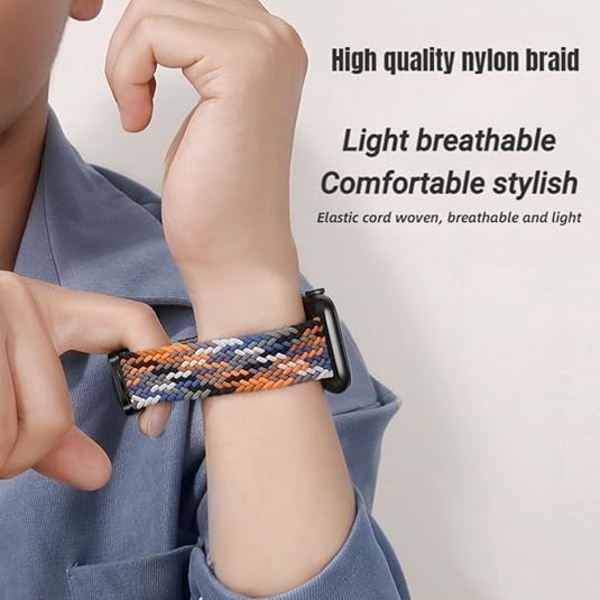 Nylon Sport Loop Klockarmband Kompatibla med Apple Watch Band Ultra 2 1 49mm 45mm 44mm 42mm, Mjukt Flätat Vävt Magnetlås Armband för iWatch Series