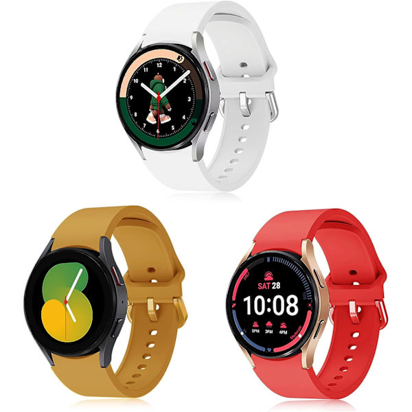 3 stk. Spændebånd uden mellemrum Kompatibel med SAMSUNG Galaxy Watch 5/4 4