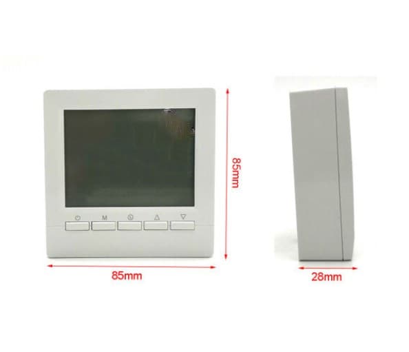 Smart väggtermostat med LCD-display för golvvärme-Blå