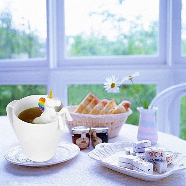 2 stk Enhjørning Hest Silikon Teinfuser for Urtete Te Sil Te Filter Te Tilbehør for T