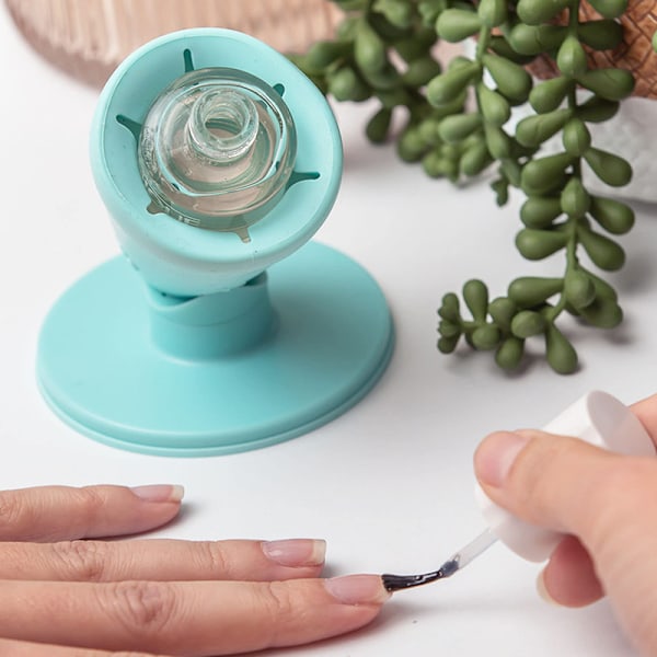 Hingad Tippskyddad Nagellacksflaskhållare | Anti-Spill Nagellackshållare, Lutande, Lufttät Sugpropp | Målning av Fingernaglar, Nagelkonstverktyg | Nagel