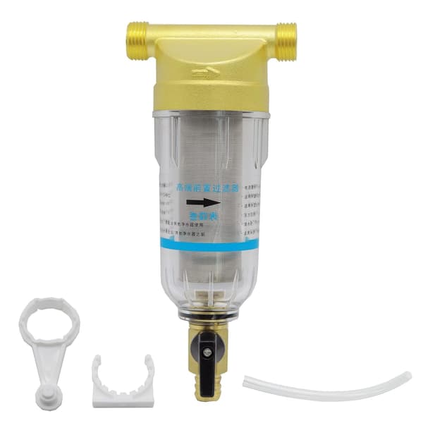 （8.5×8.5×19.5cm）Gjenbrukbart og Vaskbart Vannfilter - Kranvannfilter, Vannfilter, Spin Down Sedimentfilter, Sedimentforfilter for Fontenevann