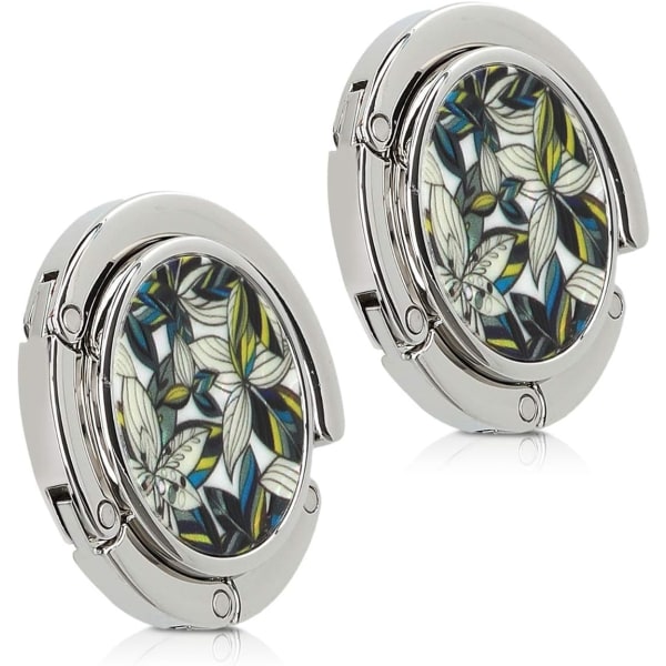 2x Handväska krok (9*4.5cm) - Fällbar metallväska krok - Väska hållare f