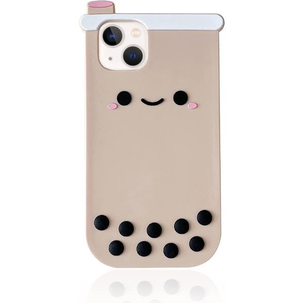 Kawaii Telefoncovers til iPhone 13 Pro Max, Sød 3D Tegneserie Boba Mælkete Phone Cover Blød Silikon Sjove Boble Perle Case