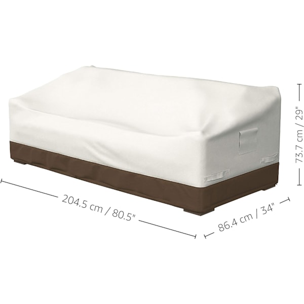 Beige+Ljusbrun 210D Skyddande Överdrag för 3-Sits Soffa