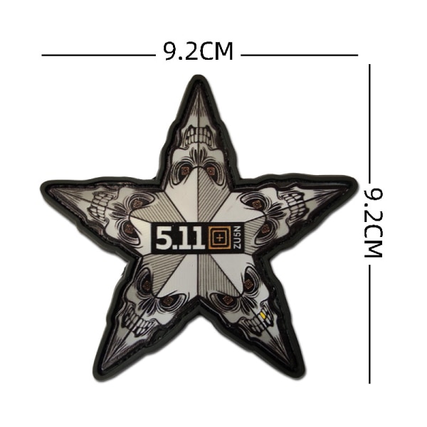 (A)Taktisk moralmerke brodert borrelås - 3 stykker