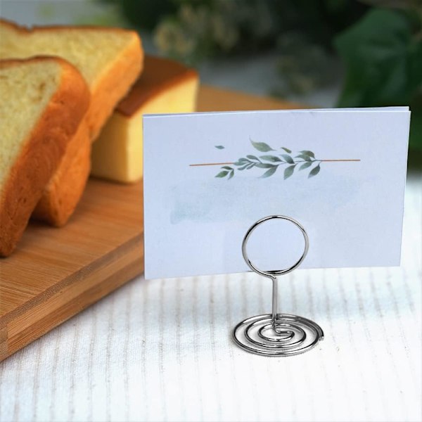 Hopeiset Mini Paikkakortinpidikkeet, Söpöt Pöytänumeronpidikkeet, Tyylikkäät Pöytäkortinpidikkeet Pöytäkuvatelineet, Elegantit Lanka Valokuvapidike Menu Muistiolipikkeet, I