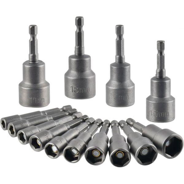 Magnetisk Hex Socket 14Pcs Slagdriver Socket 6-19mm, Magnetisk Hex Socket Nøglesæt Magneti