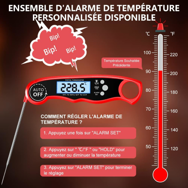 Køkken Termometer, Øjeblikkelig Aflæsning Madlavning Termometer, Digit