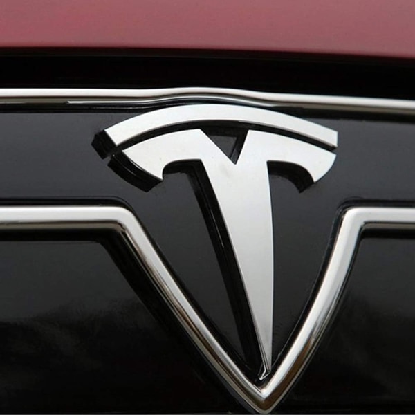 3D-metall-bilklistremerker og -dekaler Emblem Merke T-logo Tesla F