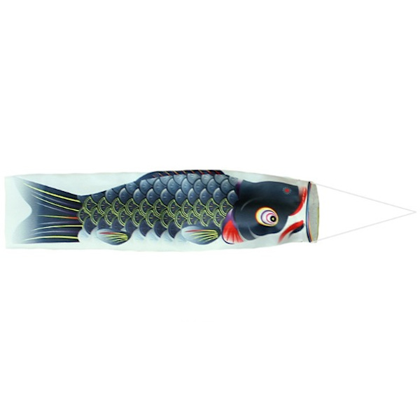 Svart Fisk Vindstrumpa Karpfisk Vindstrumpa Fiskflagga Fiskvindströmmare D