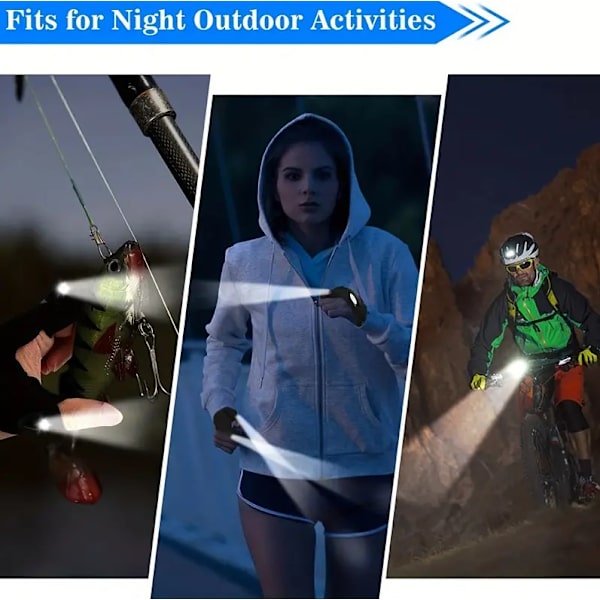 Vänster hand LED ficklampa handskar, coola gadget handsfree lampor fo