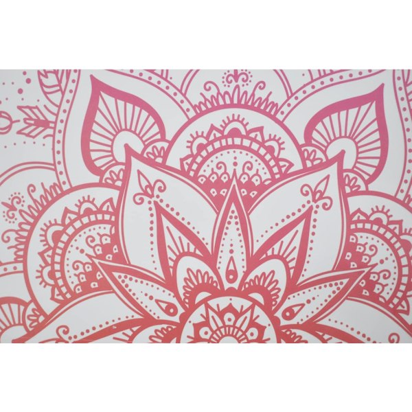 4 Ark Mandala Blomma Fjäder Lotus Väggdekal för Vardagsrum Sovrum