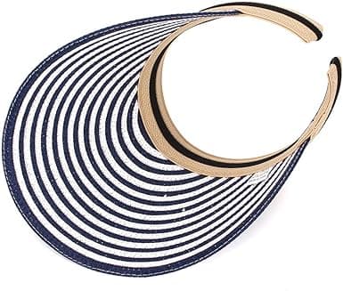 Dame Visor, Anti UV Visor Cap, Visor Cap, Bredbremmet Strandhatt,
