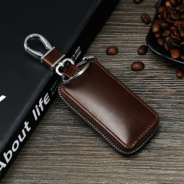 Europæisk og amerikansk retro størrelse læder motorcykel nøgle etui h
