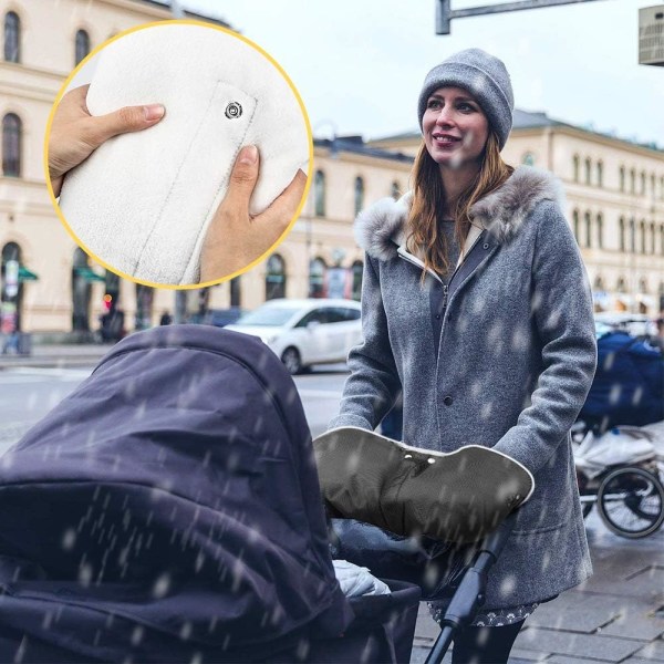 Handskydd för barnvagn med fleecefoder, Stroller Mitte