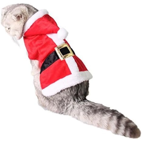 Juldräkt för katt, söt justerbar juldräkt för katt S