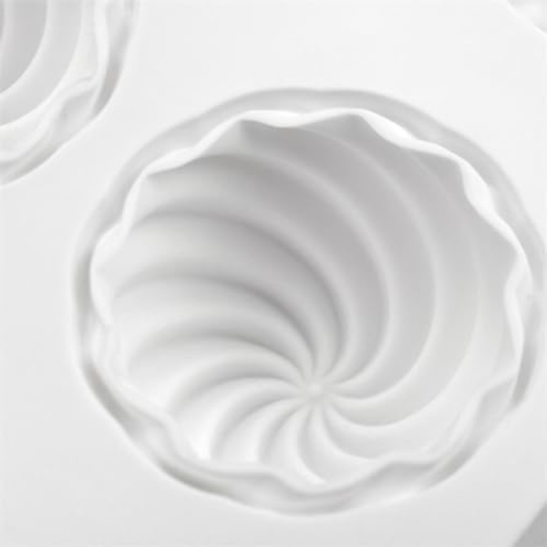 Spiralformet Chokolade Slikforme 6 Hul Silikon Bageform Isbitbakke - Bryllup, Festival, Fester og DIY Håndværk
