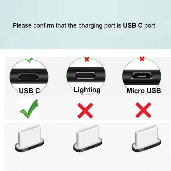 6 USB C-dammpluggar för Redmi/Oneplus/Motorola/Samsung Galaxy