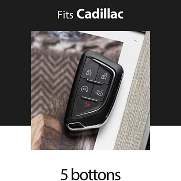 Cadillac Nyckel Fob Skydd Nyckelring Bilnyckel Fodral Skydd CT4 CT5 Tillbehör Bladform