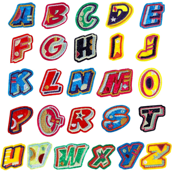 26 stykker alfabetbroderilapper Iron-on Letters Iron-on Let