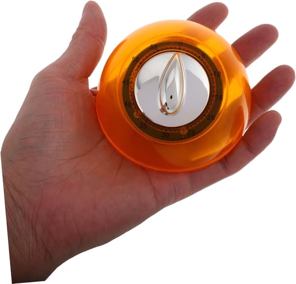 Orange mekanisk timer Rund timer Ur madlavningstimer Manuel timer lydløs timer Manuel køkkentimer Tomattimer Plastik
