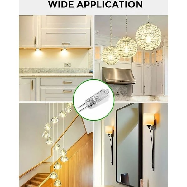G4 Halogenpærer, 20W G4 Pære, 12V Halogen Stift Sockel Lampe, 2700K W