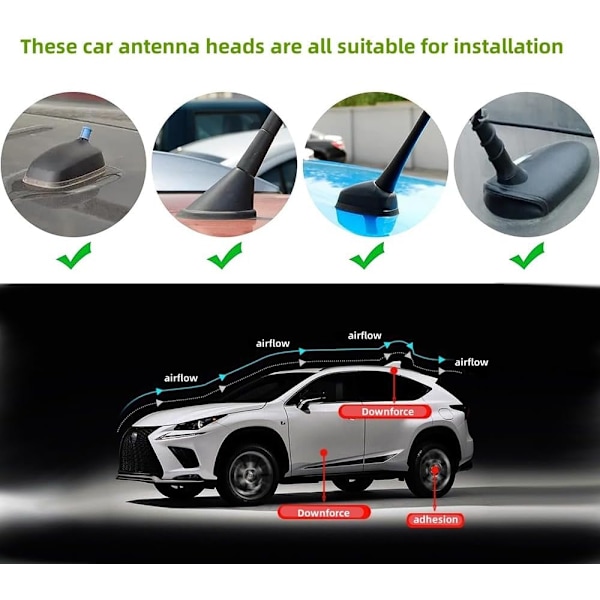 Bil Hajfin Antenne, til Ford Mondeo 2012-2014/Focus MK3 2011-2018 Perfekt Udskiftningsdel til Køretøjs FM Signal Antenne