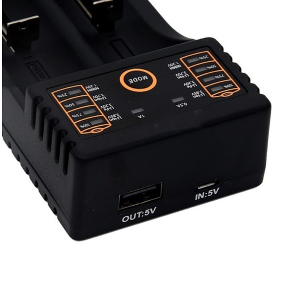 USB-batteriladdare, 2-facksladdare lii-202 18650 26650 16340 14500 Batteriladdarelii-202 18650 266