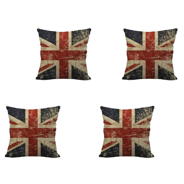 4 kpl British Flag case, Union Jack Flag Vintage Sty
